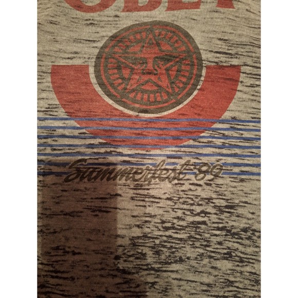 Obey Summerfest 89 Grey Women's Tank Top Size Large - Picture 4 of 6